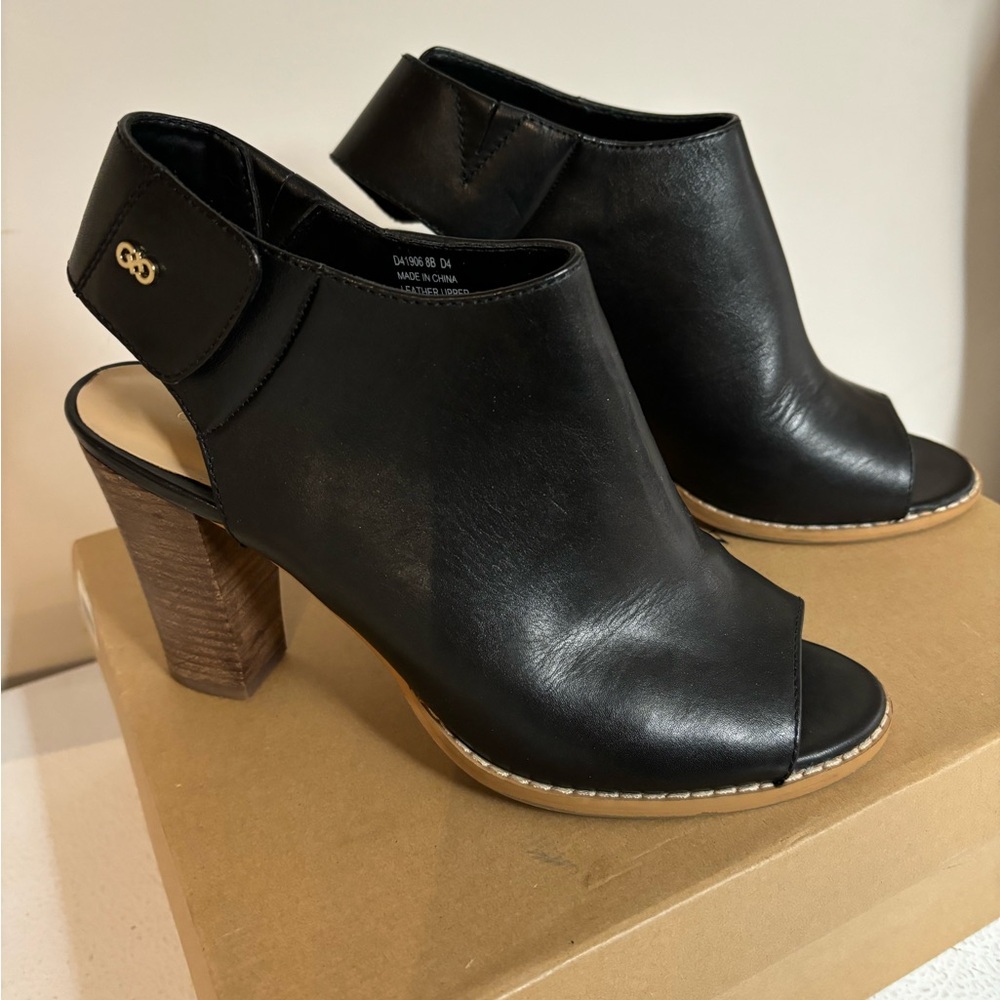 Cole Haan Wrey Leather Sling Back Bootie Size 8.5